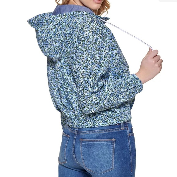 Tommy Hilfiger Floral Printed Cotton Hoodie Size Medium NEW - Picture 3 of 13